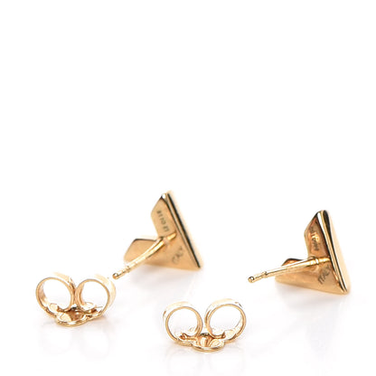 Louis Vuitton Brass Essential V Stud Earrings Gold 3 of 6