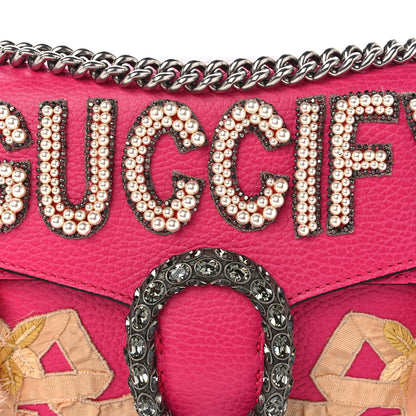 Gucci Pebbled Calfskin Embellished Guccify Small Dionysus Shoulder Bag Rosa 9 of 11