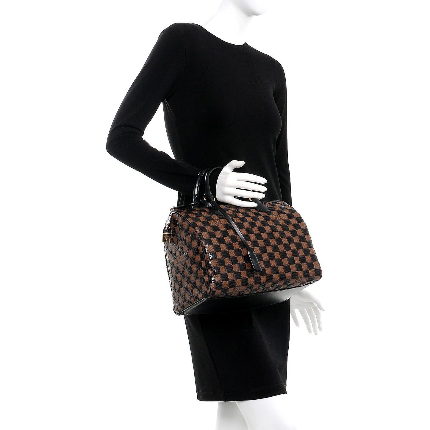 Damier Paillettes Speedy 30 Black