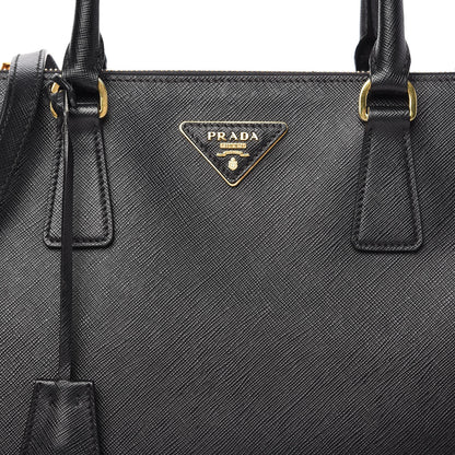 Prada Saffiano Medium Galleria Double Zip Tote Black 10 of 10