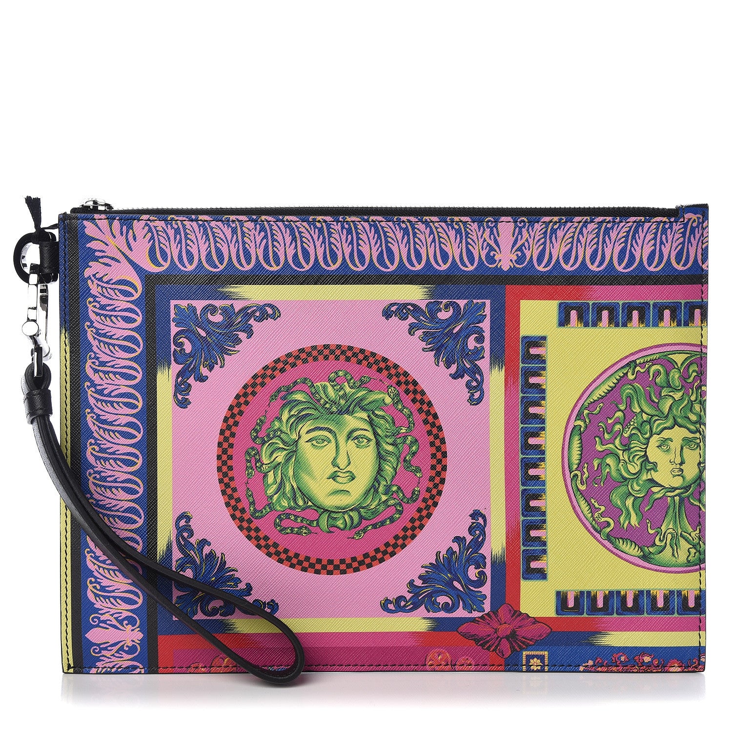 Versace Vitello Saffiano Print Pouch Multicolor 1 of 7