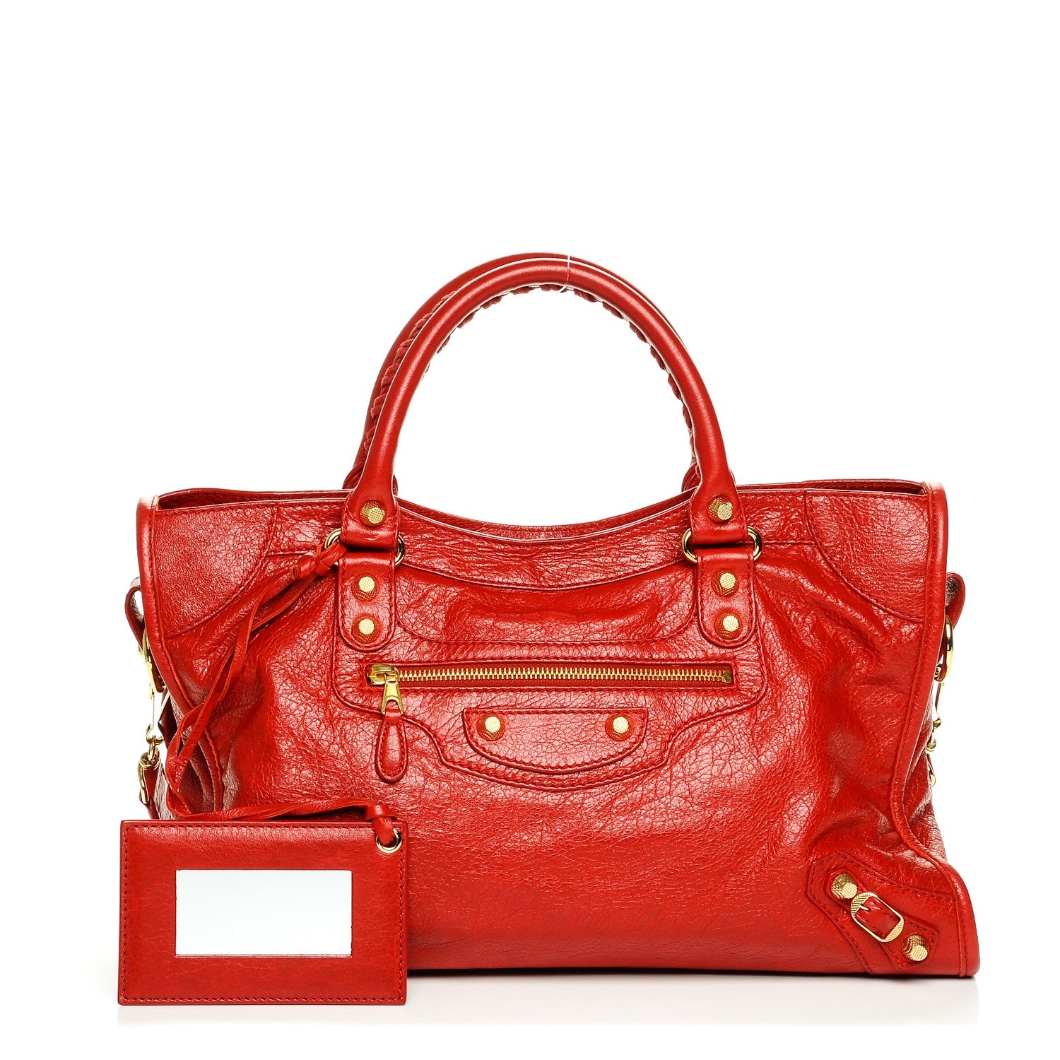 Balenciaga Agneau Giant 12 Gold Hardware City Rouge Lipstick 1 of 6