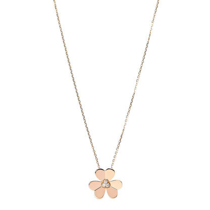 Van Cleef & Arpels 18K Yellow Gold Diamond Large Frivole Pendant Necklace 1 of 7