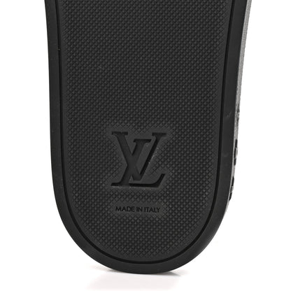 Louis Vuitton Rubber Monogram Eclipse Mens Waterfront Mules 10 Black 7 of 9