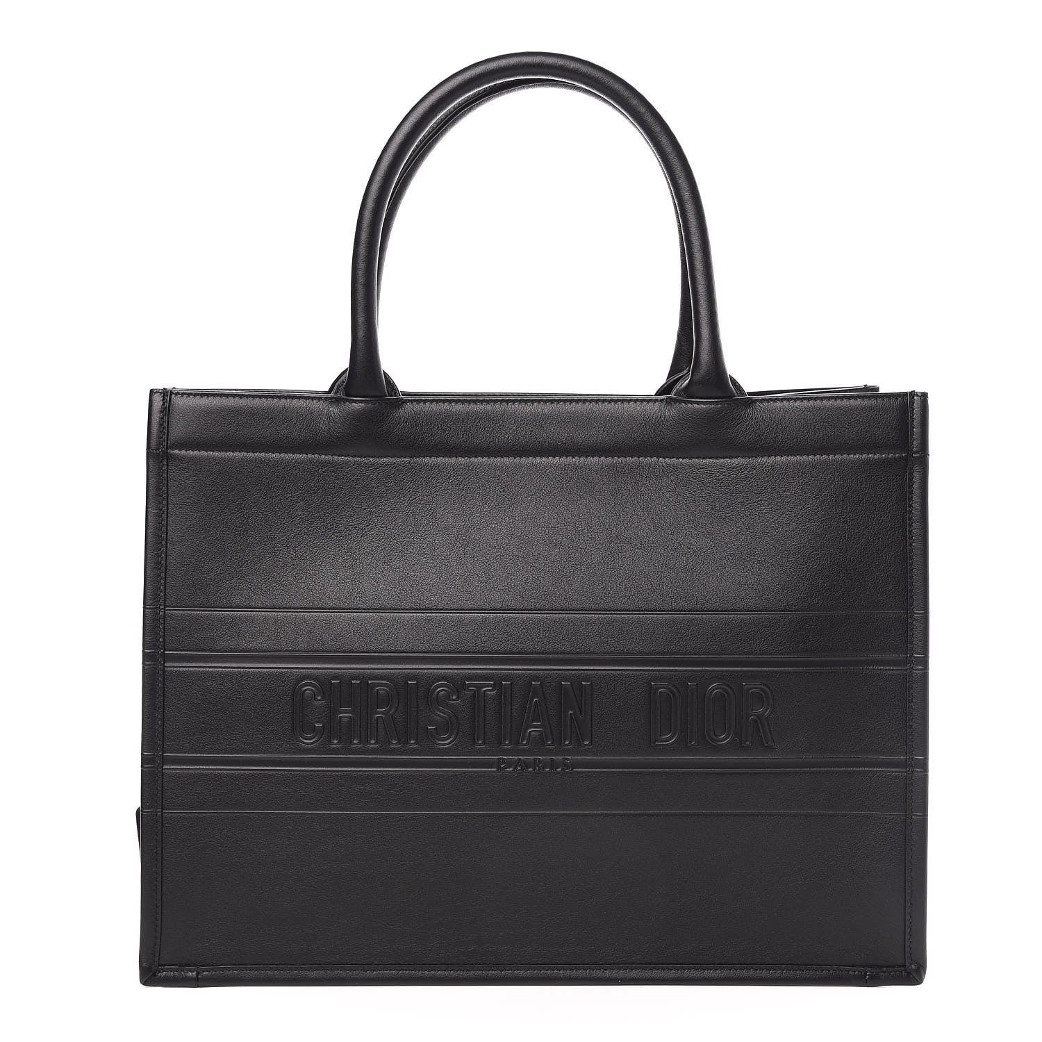 Christian Dior Calfskin Embossed Medium Book Tote Black 1 of 10