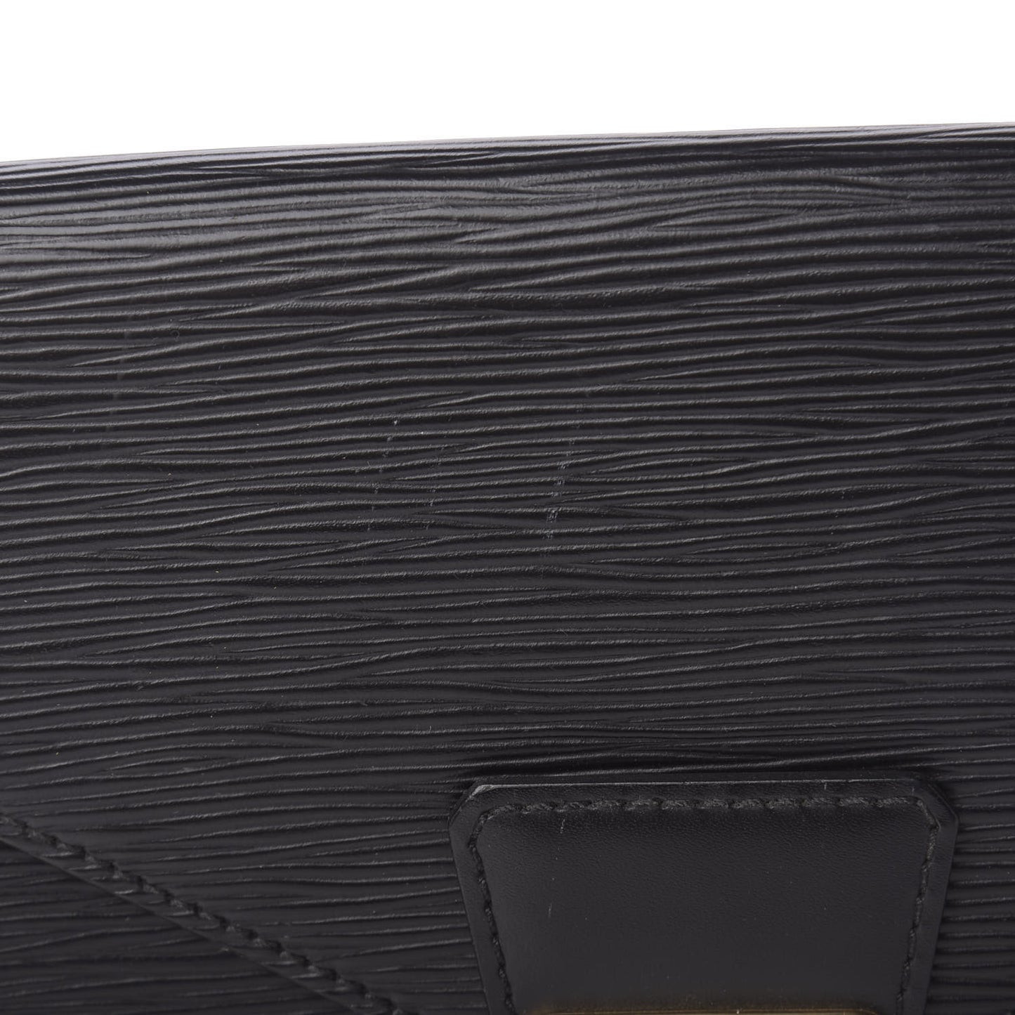 Epi Pochette Sellier Dragonne Clutch Black
