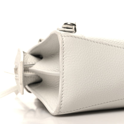 Balenciaga Grained Calfskin Neo Classic Silver Hardware Nano City Crossbody White 9 of 11