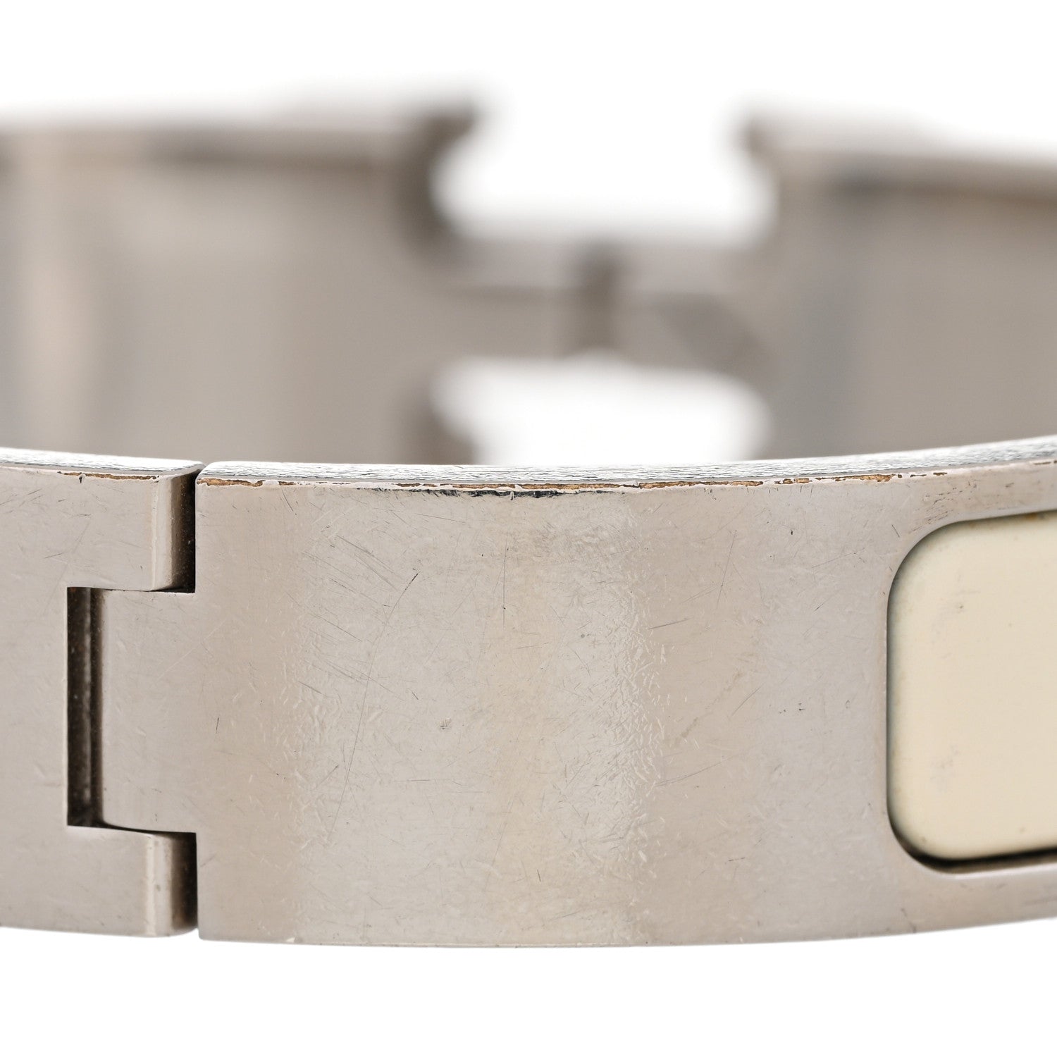 Hermes Enamel Narrow Clic Clac H Bracelet PM White 6 of 9