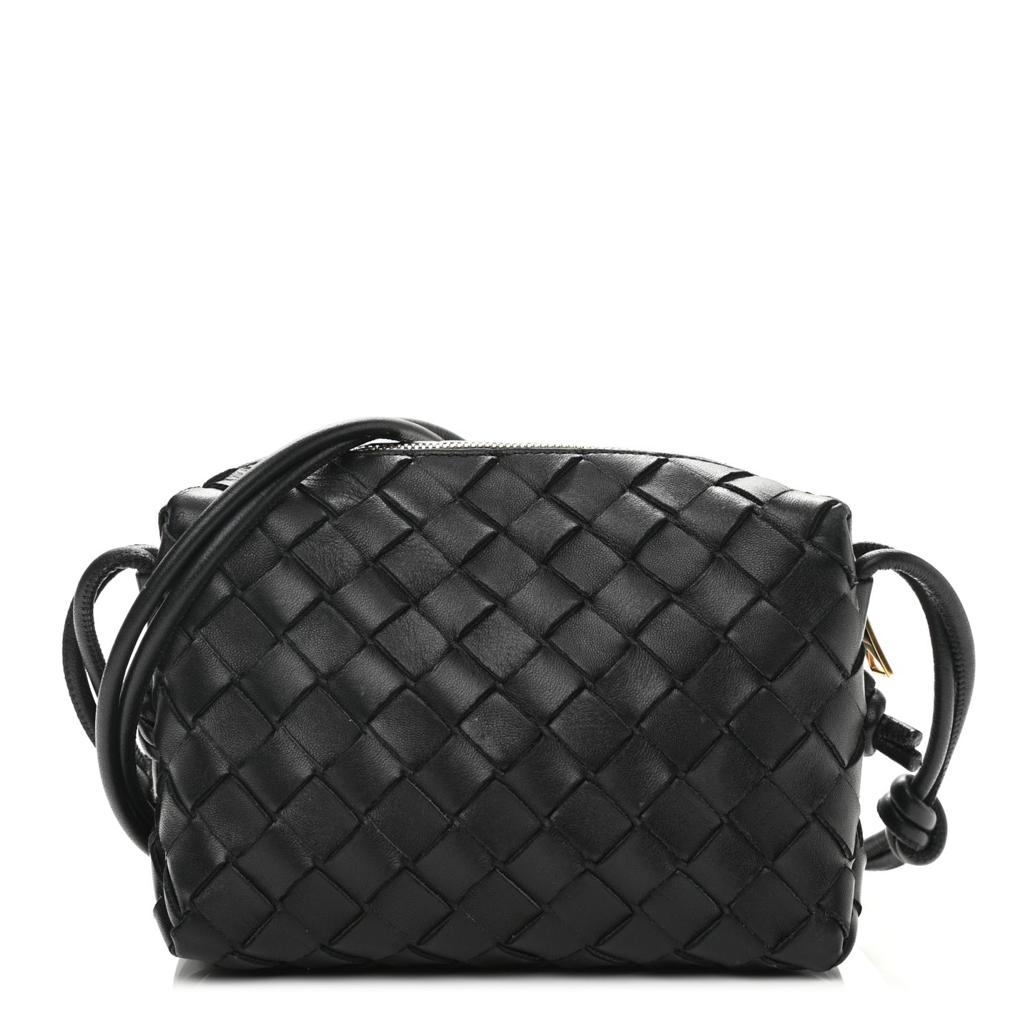 Nappa Intrecciato Mini Loop Camera Bag Black