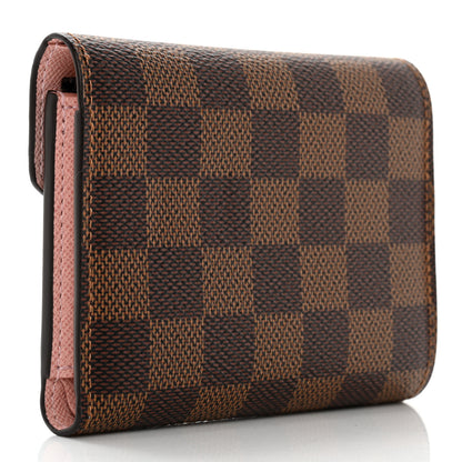 Louis Vuitton Damier Ebene Victorine Wallet Rose Ballerine 3 of 8