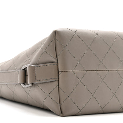Chanel Calfskin Stitched Large Hobo Grey 9 of 12