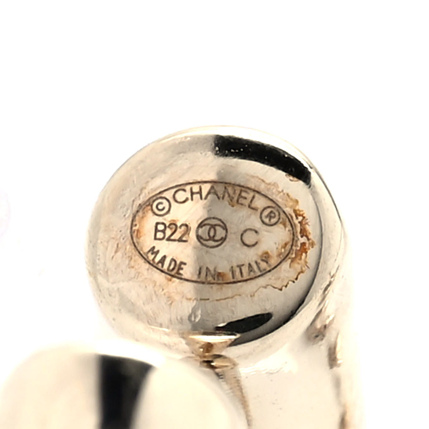 Chanel Metal Large CC Earrings Light Gold 3 of 5