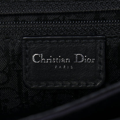 Christian Dior Silk Jersey Crystal Hardcore Clutch Black 6 of 12
