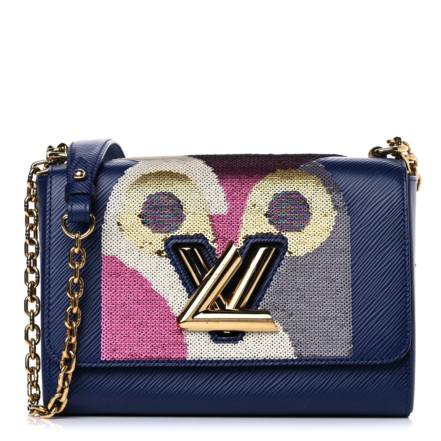 Epi Sequins Twist Shoulder Bag MM
