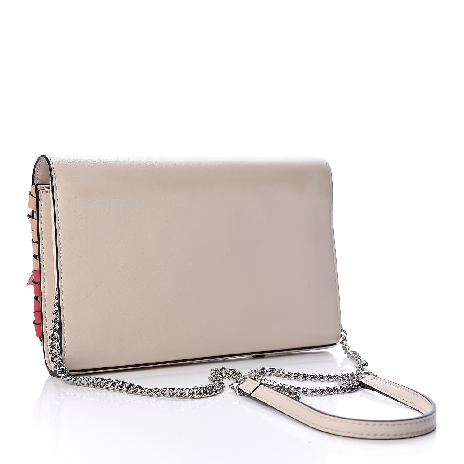 Fendi Vitello Liberty F is Fendi Whipstitch Bow Wallet On Chain Camelia Multicolor 3 of 11