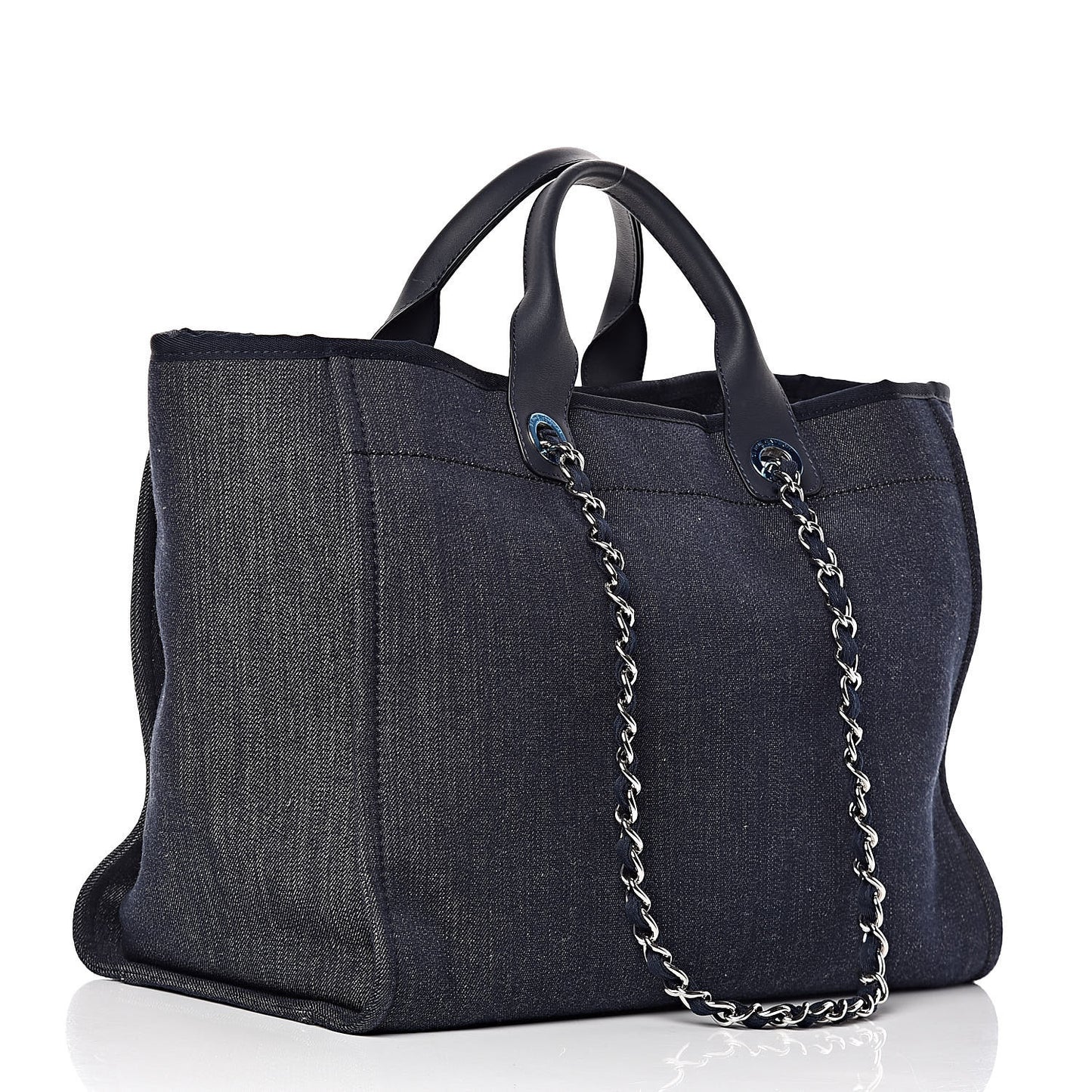 Denim Large Deauville Tote Dark Blue