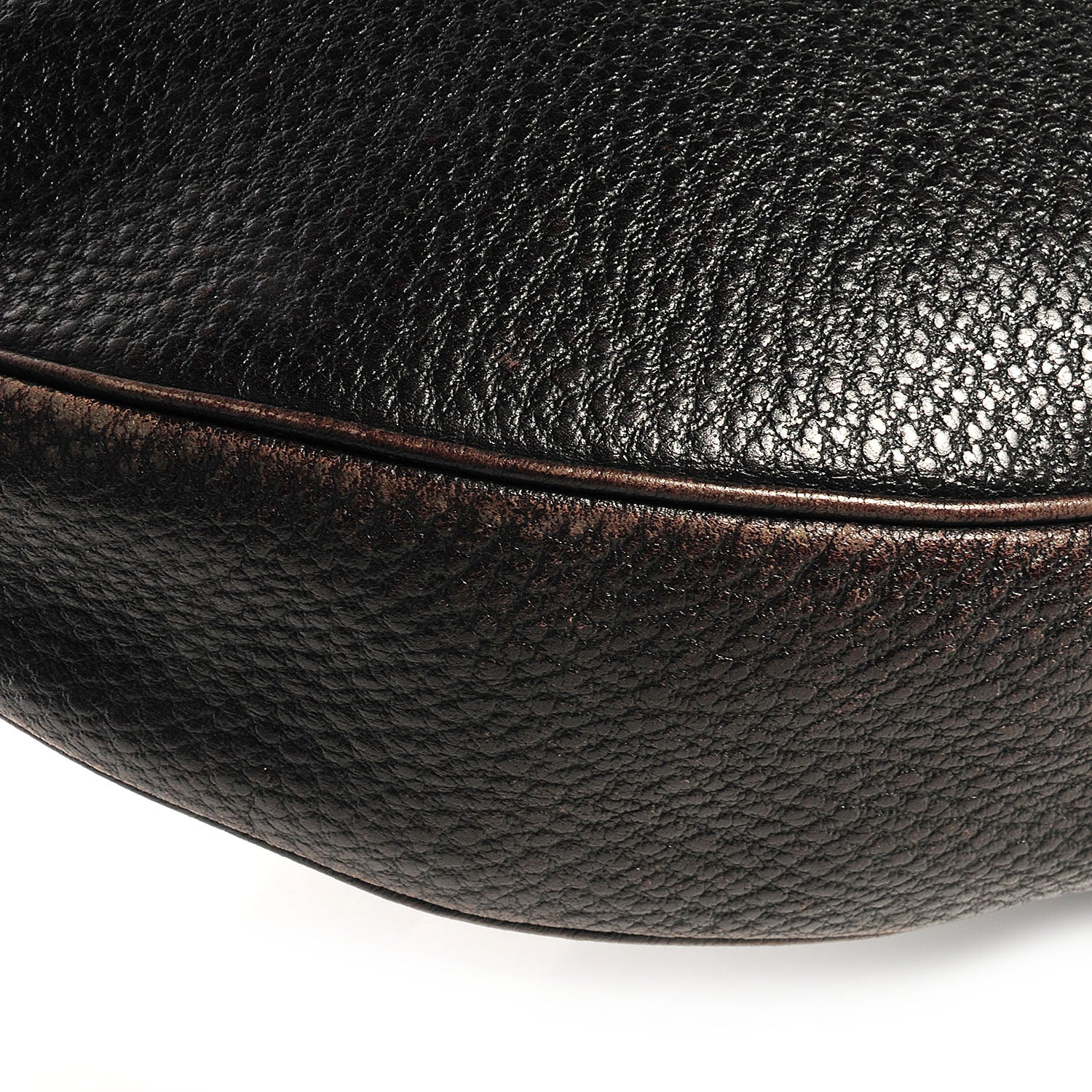 Gucci Leather Half Moon Bamboo Ring Hobo Black 9 of 9