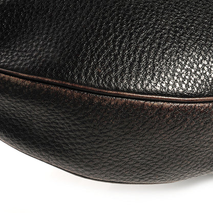Gucci Leather Half Moon Bamboo Ring Hobo Black 9 of 9