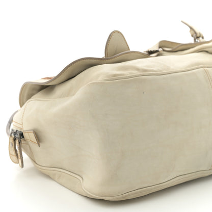 Christian Dior Calfskin Medium Gaucho Double Saddle Bag Ivory 9 of 12
