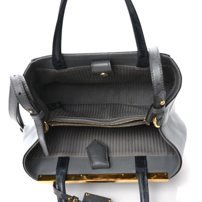 Fendi Vitello Elite Petite 2Jours Tote Grigio Grigio Chiaro 5 of 15