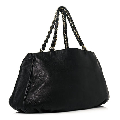 Fendi Crinkled Lambskin Mia Tote Black 3 of 15