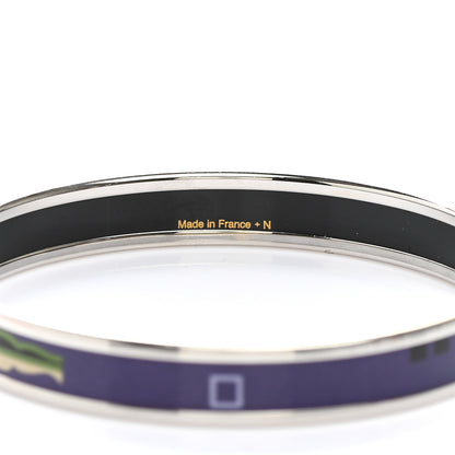 Hermes Enamel Printed Narrow Bracelet 62 5 of 6