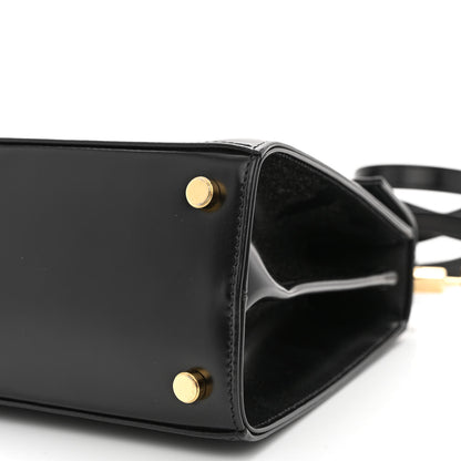 Salvatore Ferragamo Brushed Off Calfskin Iconic Top Handle Bag Black 10 of 12