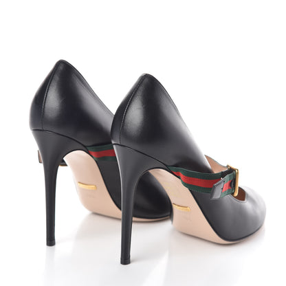 Gucci Malaga Kid Sylvie High Heel Pumps 40.5 Black 4 of 7