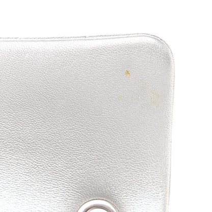 Chanel Metallic Lambskin Chevron Quilted Studded Mini Rectangular Flap Silver 10 of 10