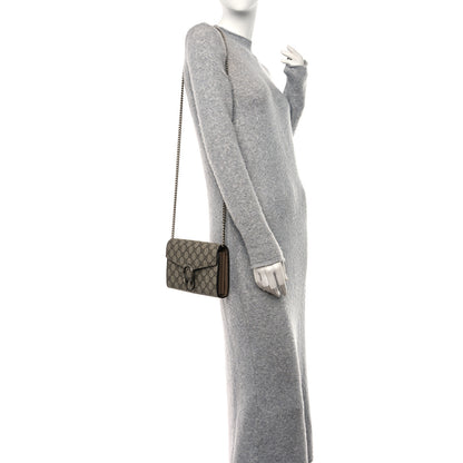 Gucci GG Supreme Monogram Mini Dionysus Chain Wallet Beige Taupe 2 of 13