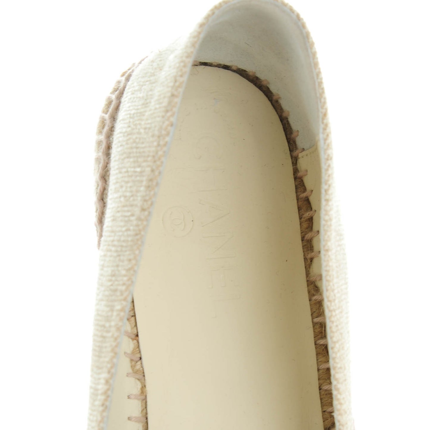 Toile Sequin CC Espadrilles 42 Beige Black
