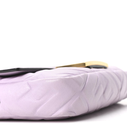 Fendi Nappa FF 1974 Embossed Mini Baguette Anemone 9 of 10