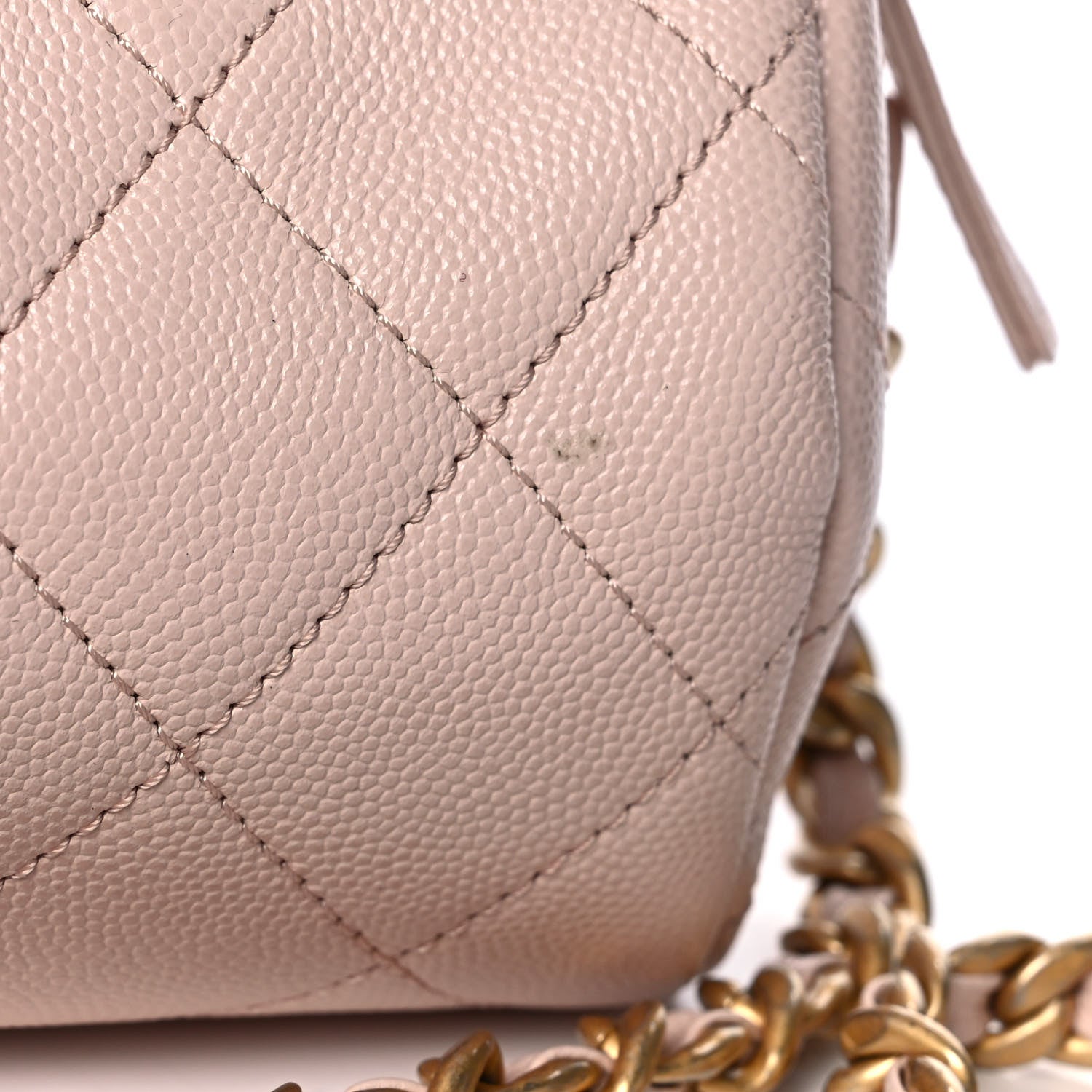Chanel Shiny Lambskin Quilted Small Fashion Therapy Bowling Bag Beige 12 of 14