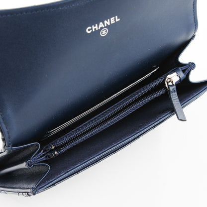 Chanel Patent Calfskin Quilted Small Flap Wallet Blue 8 of 8