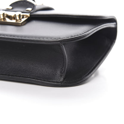 Valentino Garavani Vitello Small Glam Lock Rockstud Flap Black 9 of 11