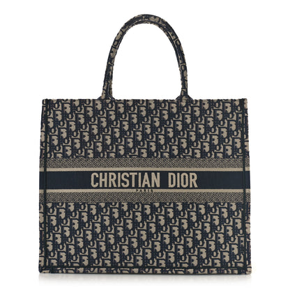 Christian Dior Oblique Large Book Tote Blue Multicolor 1 of 8