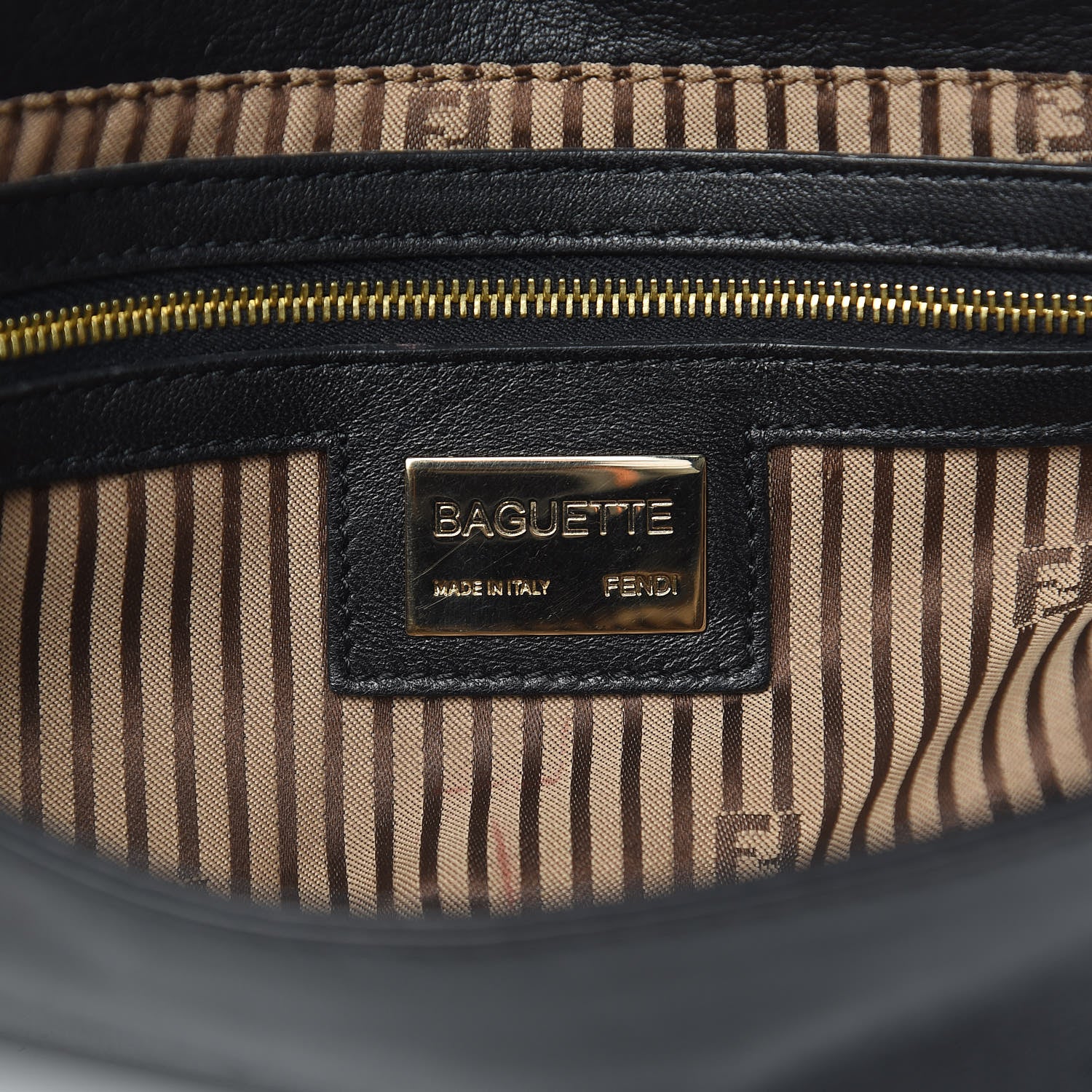 Fendi Calfskin Baguette Black 6 of 14