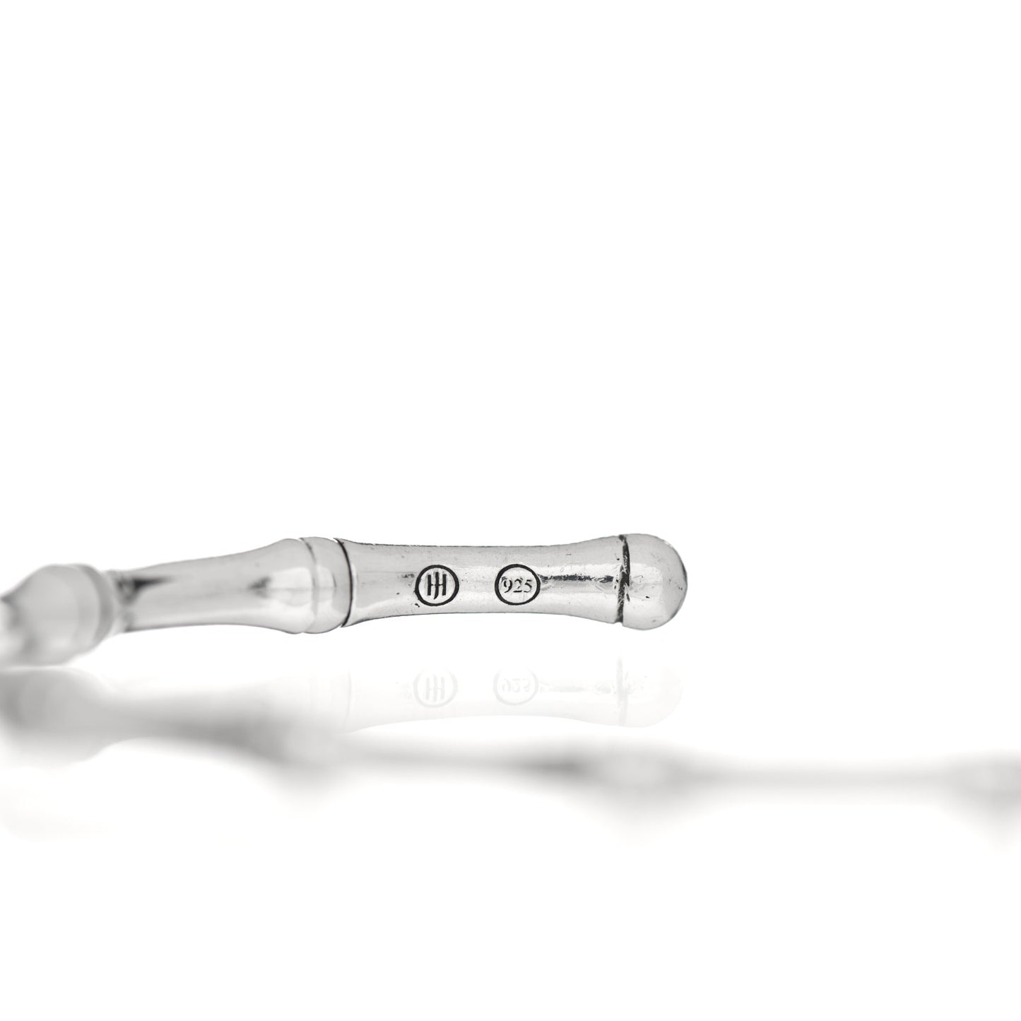Sterling Silver 4mm Bamboo Flex Cuff Bracelet