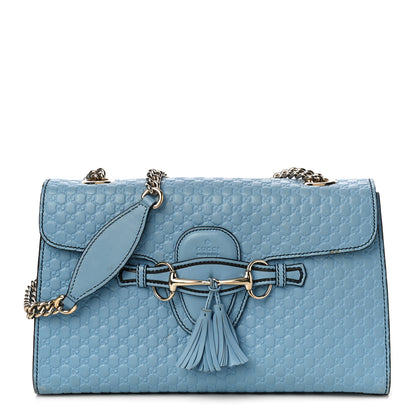 Gucci Microguccissima Medium Emily Chain Shoulder Bag Mineral Blue 1 of 11