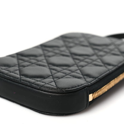 Christian Dior Lambskin Cannage Lady Dior Phone Holder Black 10 of 10