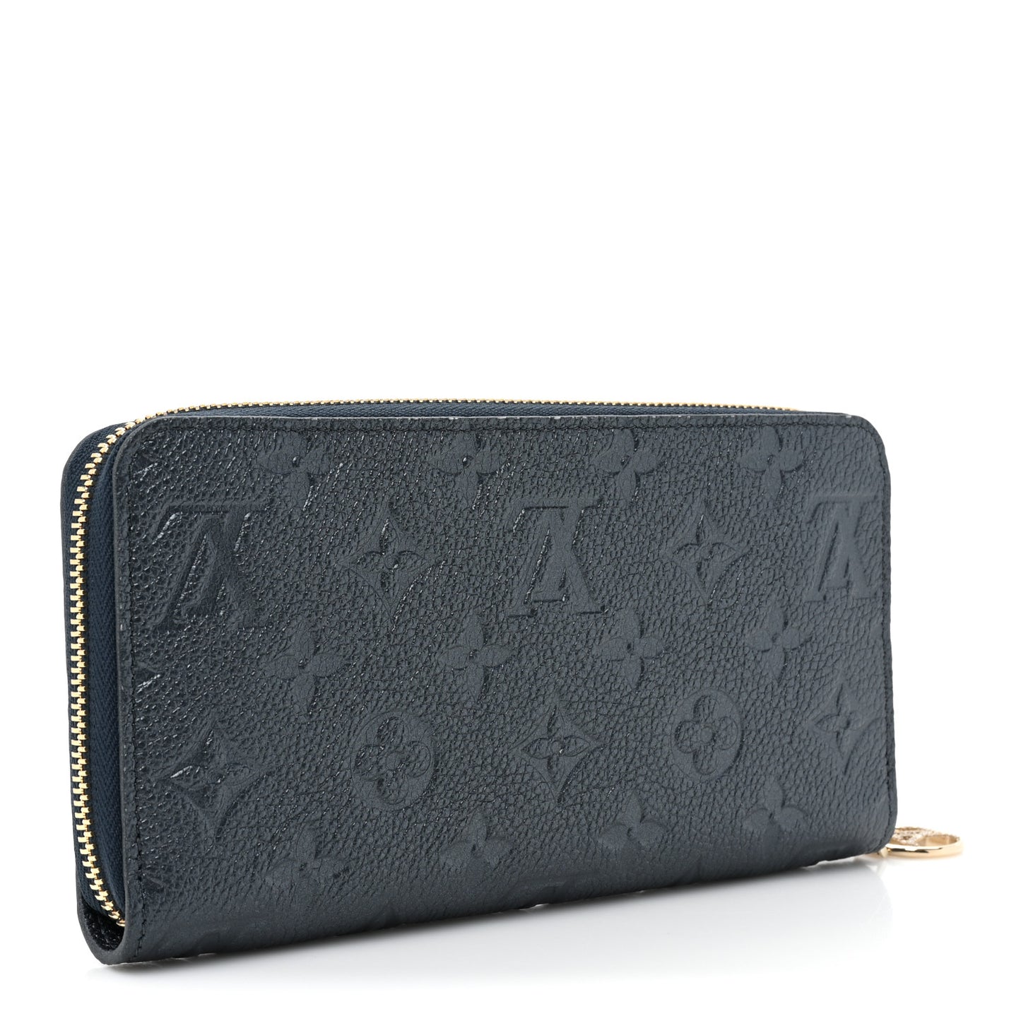 Metallic Empreinte Monogram Zippy Wallet Navy Blue