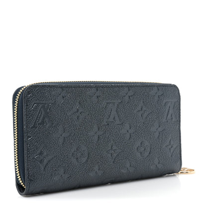Louis Vuitton Metallic Empreinte Monogram Zippy Wallet Navy Blue 3 of 13
