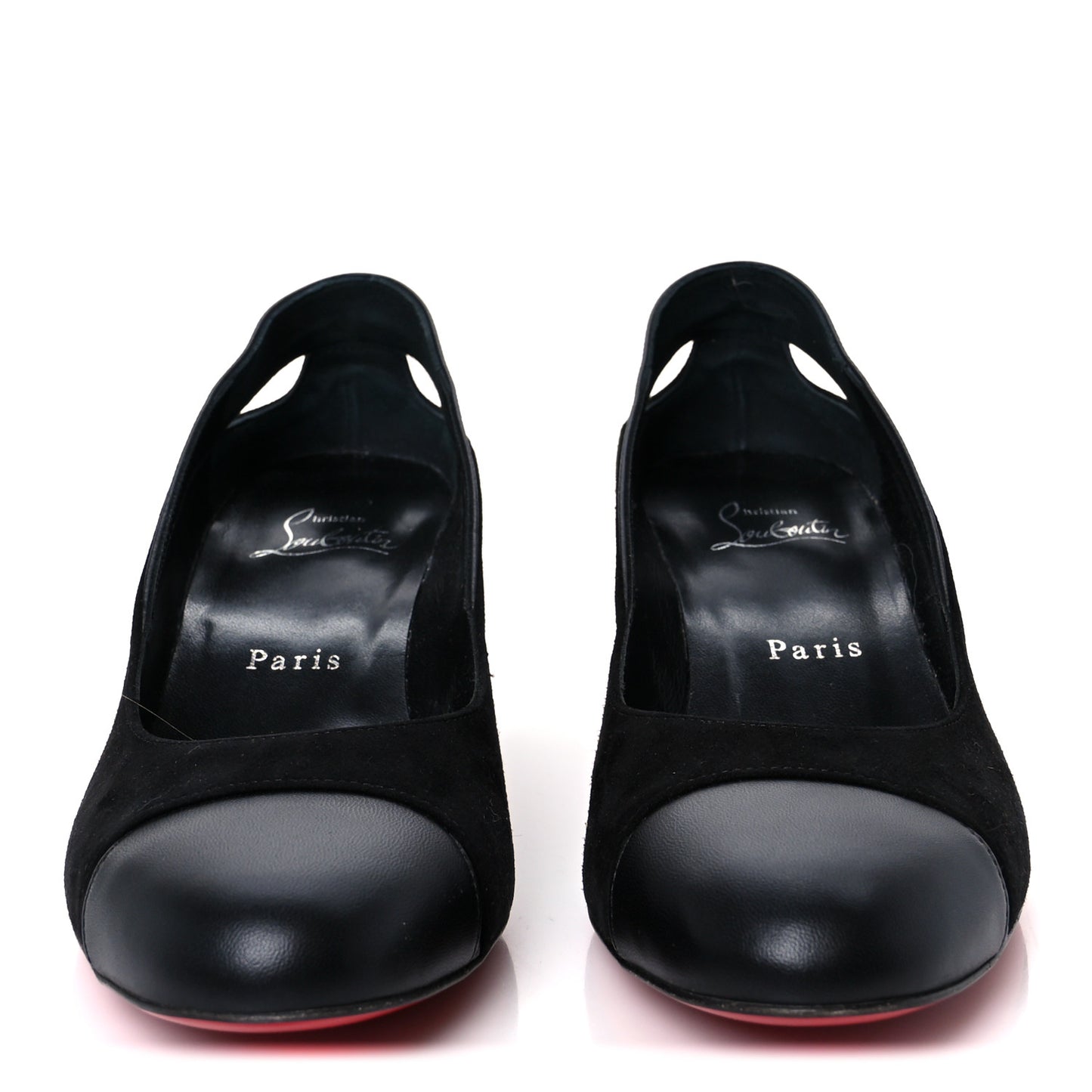 Suede Calfskin Miss Duvette 55mm Cap Toe Pumps 37.5 Black