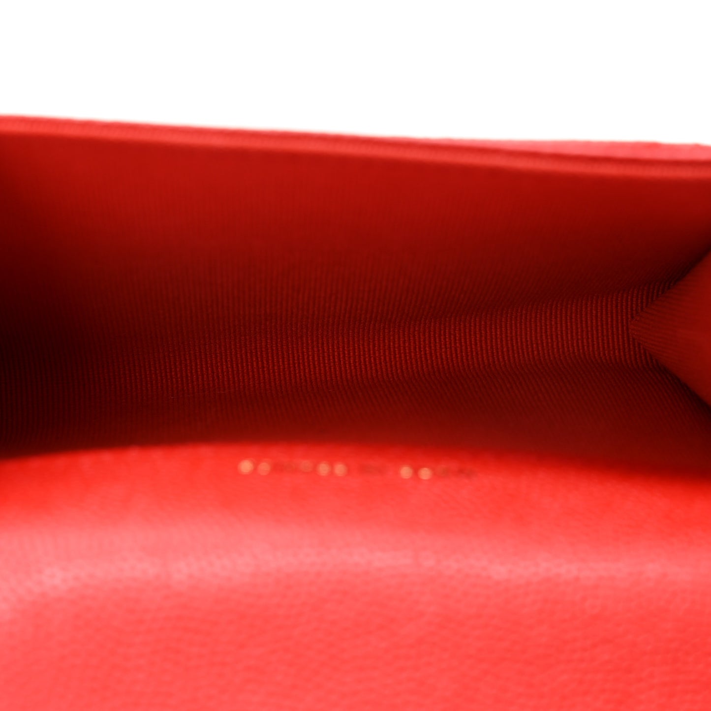 Caviar Quilted Flap Card Holder Wallet Red