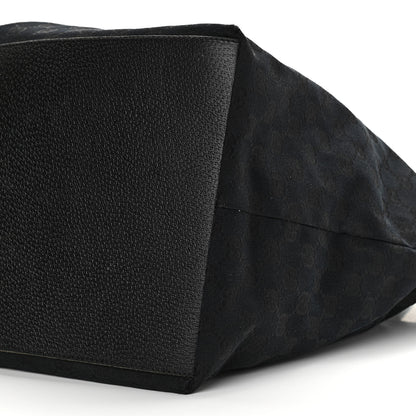 Gucci GG Monogram Large Web Handle Bucket Tote Black 10 of 12