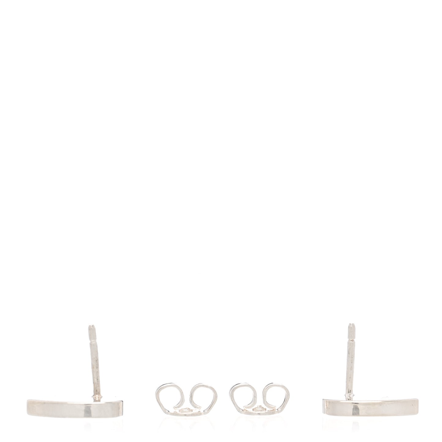 Sterling Silver Trademark Heart Stud Earrings