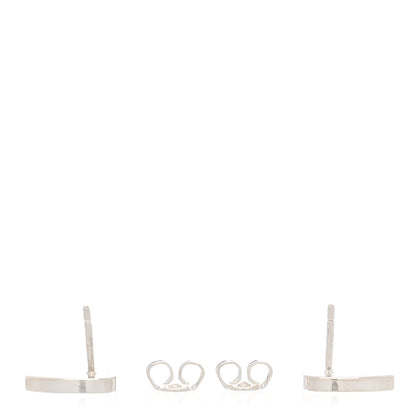 Gucci Sterling Silver Trademark Heart Stud Earrings 3 of 4