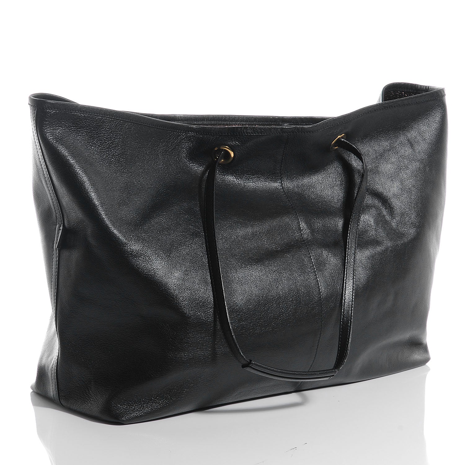 Saint Laurent Leather Large Neo Reversible Tote Black Bronze 3 of 7