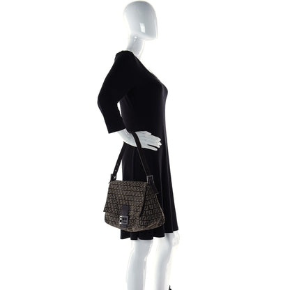 Fendi Zucchino Vitello Mama Baguette Testa di Moro Beige 6 of 26