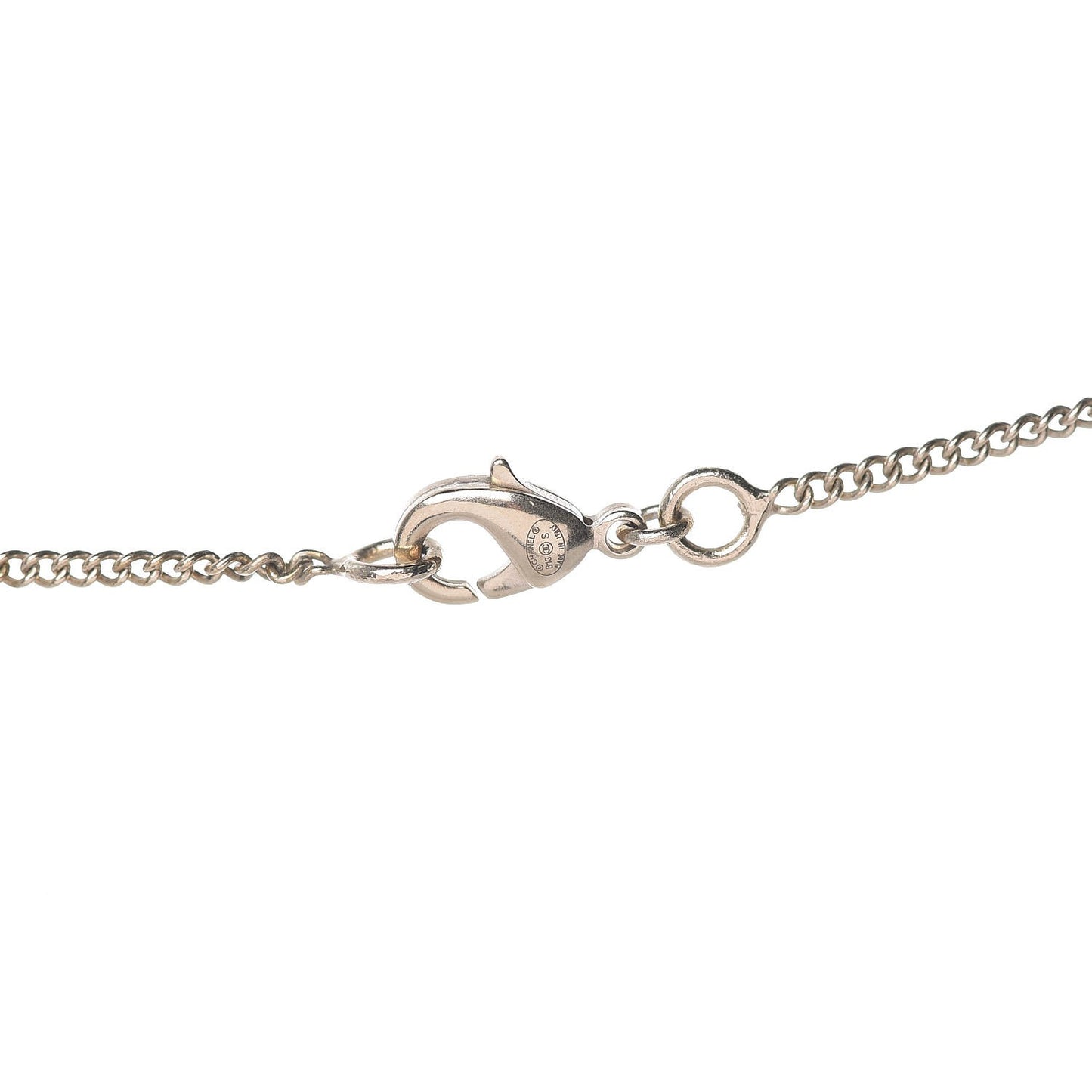 Pearl CC Drop Necklace Gold